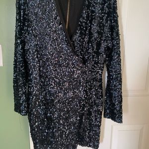 Navy blue sequin dress